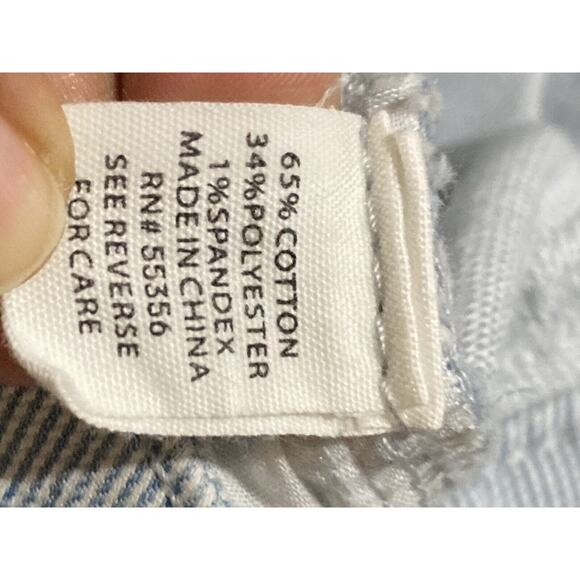 Artisan NY Capri Pants Women Size 10 Blue White Striped Cropped Jeans - Picture 3 of 5